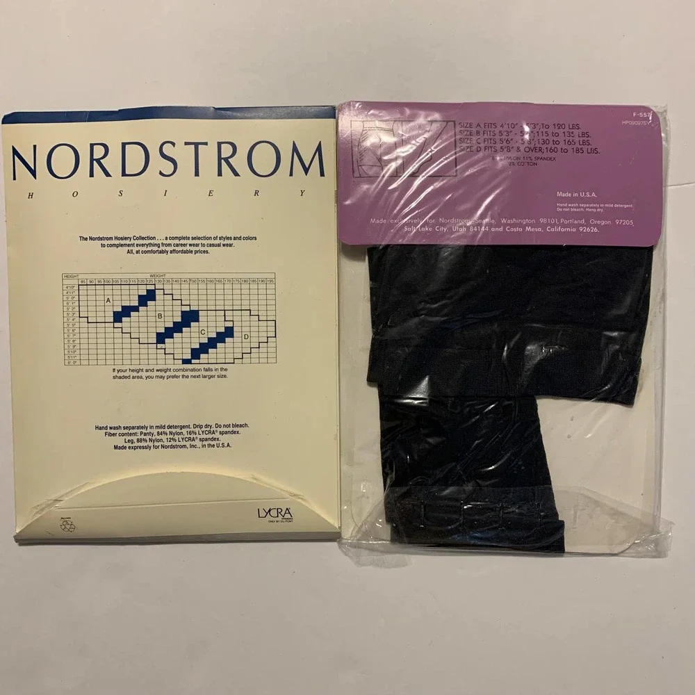 Vintage NORDSTROM Control Top Pantyhose Styles‎ #19502 & #4700 Size C NIB
